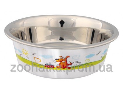 Trixie (Трикси) Stainless Steel Bowl with Plastic Coating Миска из нержавеющей стали для собак 875 мл