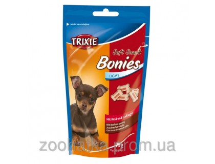 Trixie (Трикси) Soft Snack Bonies Лакомство для собак маленьких пород и щенков говядина индейка 75 г