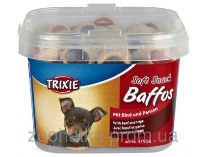 Trixie (Трикси) Soft Snack Baffos Лакомство для собак маленьких пород и щенков говядина желудок 140 г