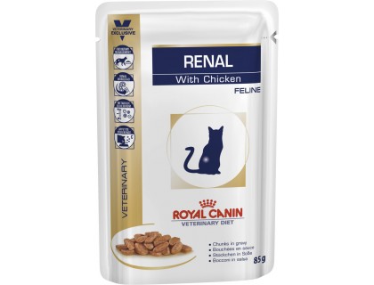 Royal Canin (Роял Канин) Renal Feline Chicken Pouches (85 г) Ренал диета для кошек с почечной недостаточностью